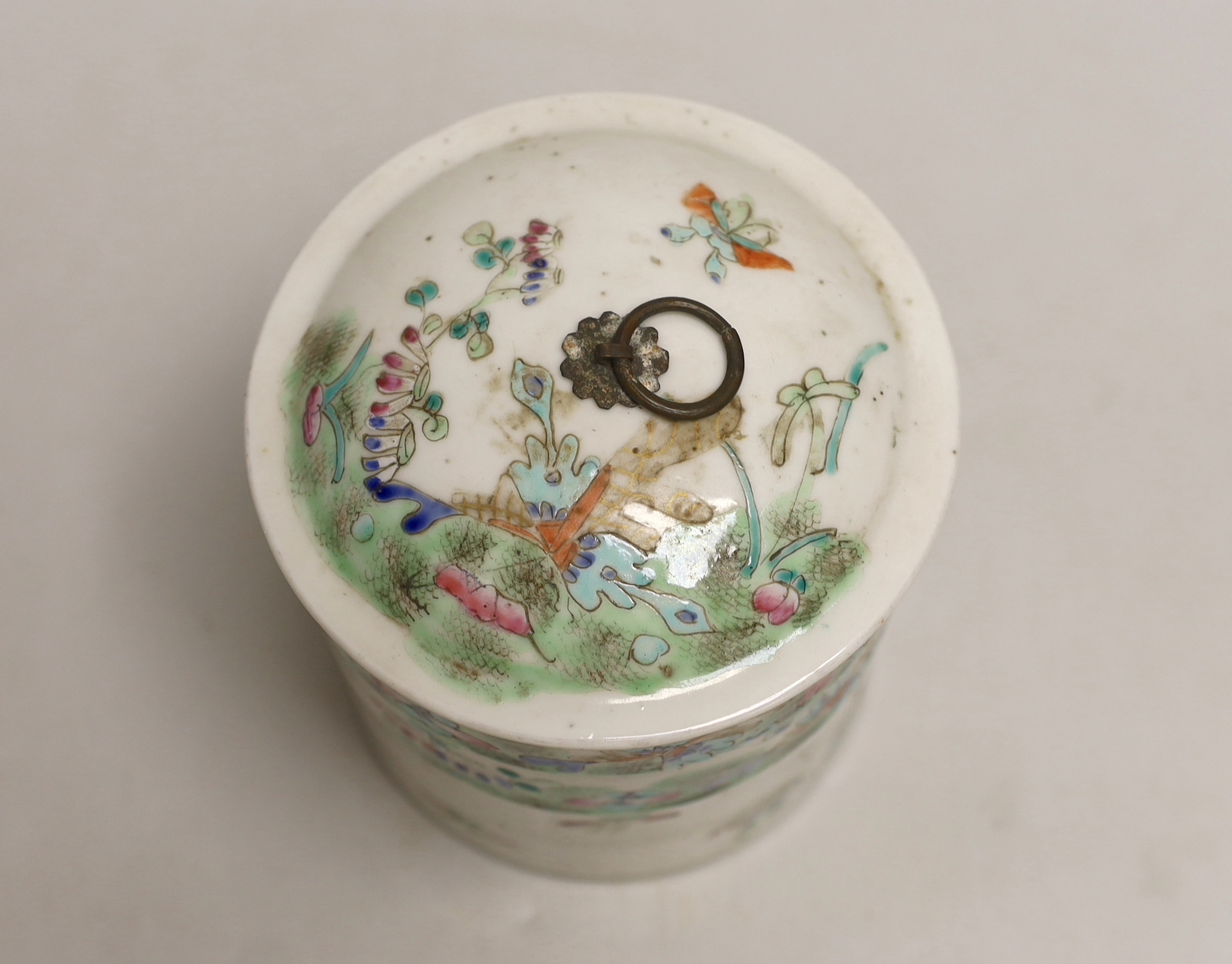 An early 20th century Chinese stacking food container, 13.5cm